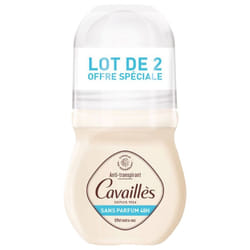 Cavaillès Absorb+ 48H Déodorant Sans Parfum Roll-On Lot de 2 x 50 ml