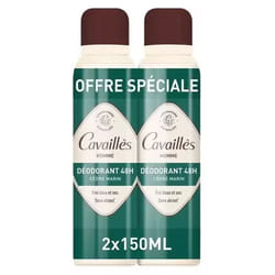 Cavaillès Homme Déodorant Cèdre Marin 48H Lot de 2 x 150 ml