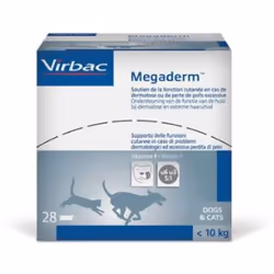 Complément nutritionnel - VIRBAC - Megaderm - Sachets Monodoses 28x4ml - Chien et Chat - Peau fragile