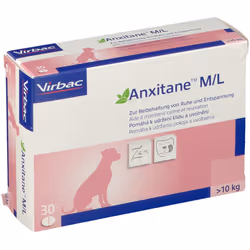 Complément alimentaire - Virbac - Anxitane M/L - 30 comprimés - L-Thrénine - Anxiété chien