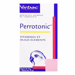 Poudre et Solution pour Oiseaux - Virbac - Perrotonic - 18g Poudre - 15ml Solution - Équilibre Nutritionnel