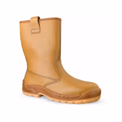 Tige : cuir pleine fleur naturel AP 23 hydrofuge et oléofuge. exclusivité Jallatte. Embout : Aérane-Tech 200J polymère de syn ...