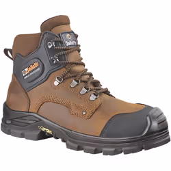 Chaussure de sécurité montante de style outdoor. Coloris marron / noir. Ankle protector, protection des malléoles contre les  ...