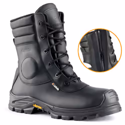 Chaussure de sécurité montante de type rangers, réalisée avec un minimum de coutures. Isolation thermique contre la chaleur.  ...