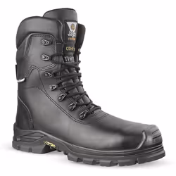 Chaussure de sécurité montante de type rangers, réalisée avec un minimum de coutures et une remontée en PU sur l’avant pour u ...