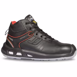 Chaussure de sécurité montante de type urban sport conçue avec une technologie anti-fatigue, coloris noir. Doublure en maille ...
