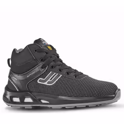 Chaussure de sécurité montante de type urban sport conçue avec une technologie anti-fatigue, coloris noir. Chaussures électro ...