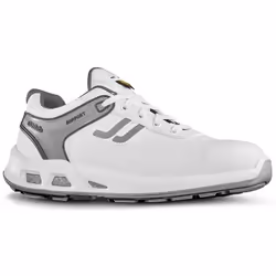Chaussure de sécurité basse de type urban sport conçue avec une technologie anti-fatigue, coloris blanc. Tige en microfibre,  ...