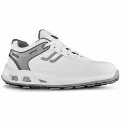 Chaussure de sécurité basse de type urban sport conçue avec une technologie anti-fatigue, coloris blanc. Tige en microfibre,  ...