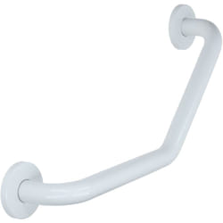 Garis - Barre d'appui en acier inoxydable recouvert d'epoxy coudée 135° 265x265mm 2 zones de fixation B-INOX-BR50