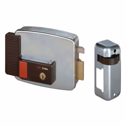 Electro-serrure double entrée à clé axe 60mm cylindre 50mm droite - CISA - 11731 61 1