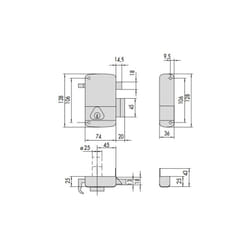 Cisa - Serrure monopoint vertical tirage gauche cylindre de 50mm 3005036000