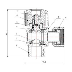 Garis - Boisseau sphérique équerre 3/8'' 1/4 de tour B01-RWC-EQBS