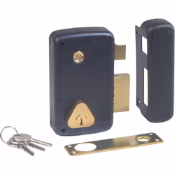 La serrure monopoint de la marque CISA se distingue par son coffre et sa gâche en acier noir, offrant robustesse et une finit ...