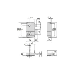 Cisa - Serrure monopoint en applique vertical fouillot gauche cylindre de 50mm sur numéro BC1534 3005046000BC1534