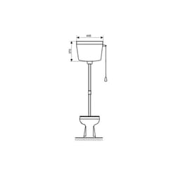 Réservoir haut à chaînette - GARIS - W01-300G