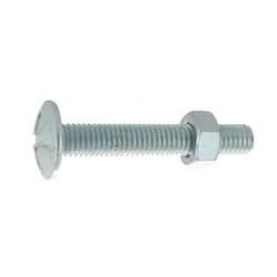 Boulon poelier à tête ronde large fendue en croix acier zingué blanc classe 4.8 NFE 25128-DIN 555 8X20 boîte de 100 - ULTIMA -