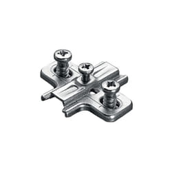 Salice - Embase cruciforme avec eurovis type B2VGH 37x32mm réglable en hauteur 0mm finition argent B2VGH09/17