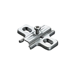 Salice - Embase cruciforme à visser type B2V3H 37x32mm réglable en hauteur 0mm finition argent B2V3H09/15