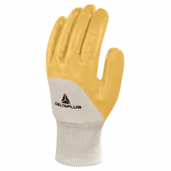 Gant de travail NI015 en coton enduit nitrile écru/jaune T9 - DELTA PLUS - NI01509