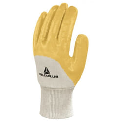 Gant de travail NI015 en coton enduit nitrile écru/jaune T9 - DELTA PLUS - NI01509