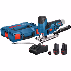La scie sauteuse sans fil Bosch GST 12V-70 Professional se distingue par sa maniabilité et sa compacité. Sa poignée champigno ...