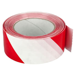 Eurocel - Ruban adhésif rouge et blanc pvc 350 50 mm x 66 m l - PE07PA0034