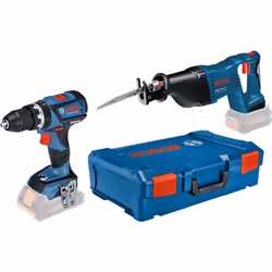 Ce pack est composé de deux outils 18 V dont une perceuse-visseuse à percussion GSB 18V-60 C et une scie sabre GSA 18V-LI. Ca ...