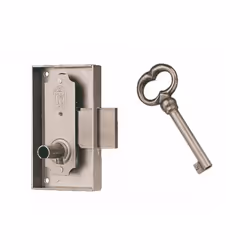Select - Serrure de bibliothèque 526 largeur 55mm axe 35mm gauche finition brossé avec 1 clé - devismes - 3526235