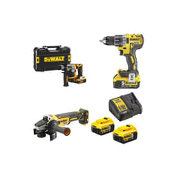 Dewalt - Pack 3 outils 18V xr (DCD791/DCG405/DCH172) + 2 batteries 5Ah + chargeur + coffret t-stak DCK2020P2T/DCH172NT