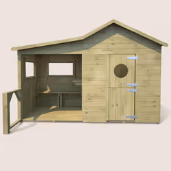 Soulet Cabane en bois traité pour enfant avec préau et banc - hacienda - Vue supplémentaire 18