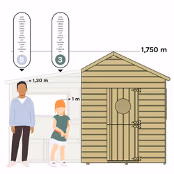 Soulet Cabane en bois traité pour enfant avec préau et banc - hacienda - Vue supplémentaire 8