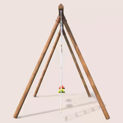Soulet Arthur Portique en Bois 3 Agrès Balançoire et Échelle 2.22m - Vue supplémentaire 5