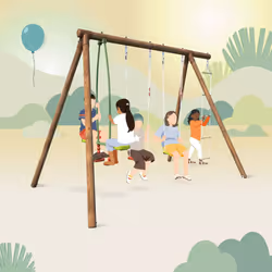 Soulet Grand Portique En Bois Pour Enfant 4 Agrès - Gabin - Vue supplémentaire 6