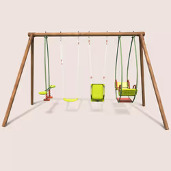 Soulet Portique En Bois 4 Agrès - De 6 Mois À 12 Ans-6 Enfants-suzanne - Vue supplémentaire 4