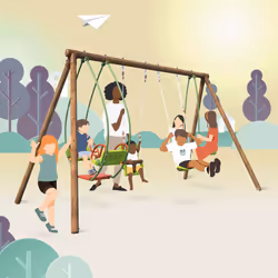 Soulet Portique En Bois 4 Agrès - De 6 Mois À 12 Ans-6 Enfants-suzanne - Vue supplémentaire 5