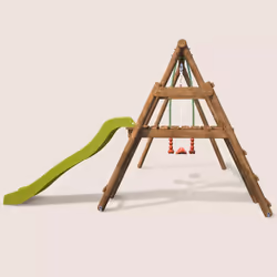 Soulet Petite Station En Bois 2 Agrès Et Toboggan En Plastique - Menthe - Vue supplémentaire 9