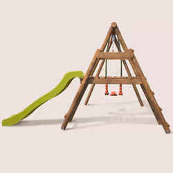Soulet Station En Bois Traité Pour Enfant 3 Agrès Et Toboggan - Mûrier - Vue supplémentaire 6