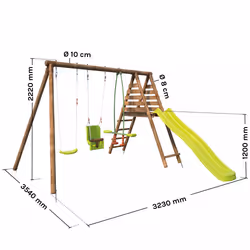 Soulet Station En Bois Avec Portique 3 Agrès Et Balançoire - Tulipe - Vue supplémentaire 12