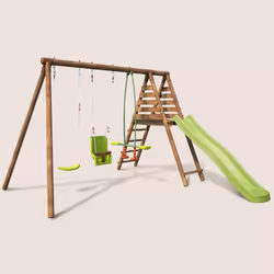 Soulet Station En Bois Avec Portique 3 Agrès Et Balançoire - Tulipe - Vue supplémentaire 7