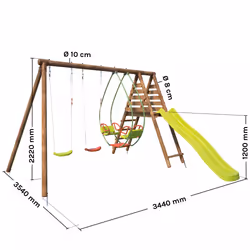 Soulet Station En Bois Avec Portique, Balançoire Et 3 Agrès - Narcisse - Vue supplémentaire 12