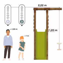 Soulet Station Pour Enfant Avec Portique Et Toboggan - Colza - Vue supplémentaire 15