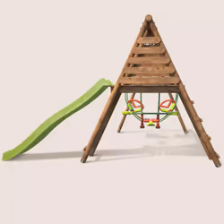 Soulet Portique En Bois Avec Balançoire Balancelle Et Toboggan - Nigel - Vue supplémentaire 10