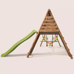 Soulet Station Avec Portique En Bois Balançoire Et Toboggan - Jacinthe - Vue supplémentaire 4