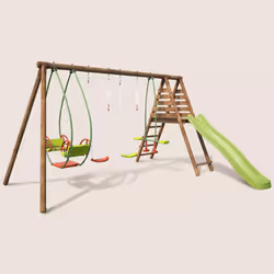 Soulet Station Avec Portique En Bois Balançoire Et Toboggan - Jacinthe - Vue supplémentaire 5