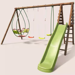 Soulet Station Avec Portique En Bois Balançoire Et Toboggan - Jacinthe - Vue supplémentaire 6