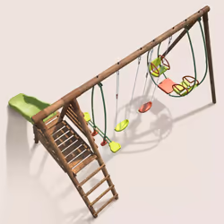 Soulet Station Avec Portique En Bois Balançoire Et Toboggan - Jacinthe - Vue supplémentaire 9