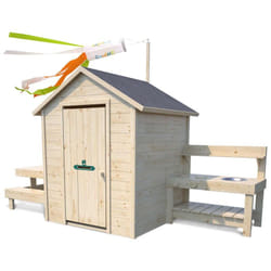 Soulet Cabane en bois avec table et mini-cuisine pour enfants – blanche