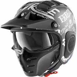 Shark X-Drak Freestyle Cup Mat Casque jet, noir-blanc, taille XS pour Hommes - Vue supplémentaire 2