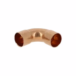 Courbe 90° cuivre à souder Femelle-Femelle Ø16 Coude cuivre 90° grand rayon FF à souder sur tube cuivre. Caractéristiques Ø t ...
